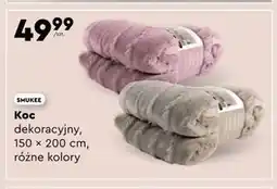Biedronka SMUKEE Koc dekoracyjny, 150 x 200 cm, różne kolory oferta