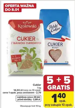 Carrefour Cukier biały Polski Cukier 1kg oferta
