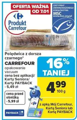 Carrefour Market Polędwica z dorsza czarnego Carrefour oferta