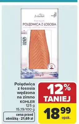 Carrefour Polędwica z łososia wędzona na zimno KOHLER oferta