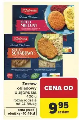 Carrefour Market Zestaw obiadowy Kotlet Mielony U Jędrusia 400g oferta