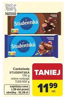 Carrefour Market Czekolada nadziewana Wedel truskawkowa mleczna oferta