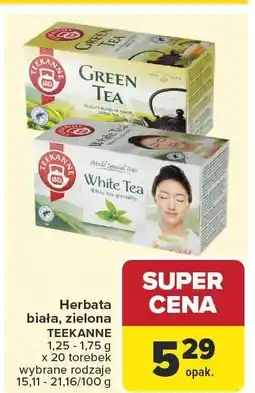 Carrefour Market Herbata biała TEEKANNE 1,25 - 1,75 g x 20 torebek oferta