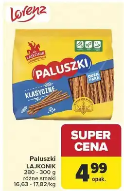 Carrefour Paluszki LAJKONIK klasyczne różne smaki oferta