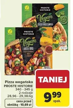 Carrefour Market Pizza wegańska Vegan PROSTE HISTORIE warzywna oferta