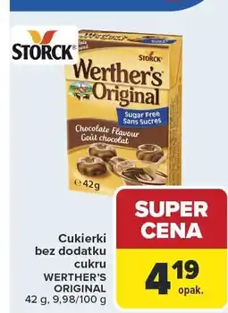 Carrefour Cukierki bez dodatku cukru Werther's Original oferta