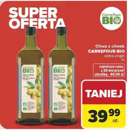 Carrefour Oliwa z oliwek Carrefour Bio extra virgin oferta
