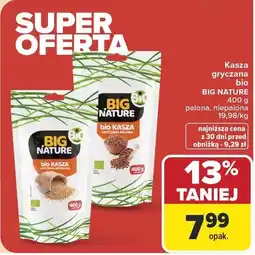 Carrefour Market Kasza gryczana bio BIG NATURE palona 400g oferta