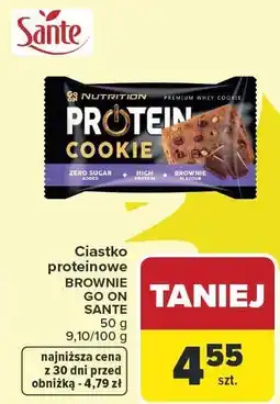 Carrefour Market Ciastko proteinowe BROWNIE GO ON SANTE oferta