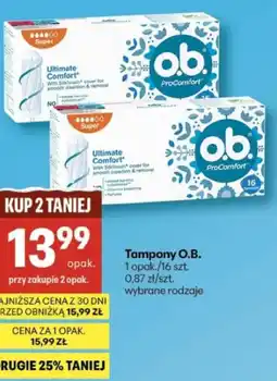 Delikatesy Centrum Tampony O.B. oferta