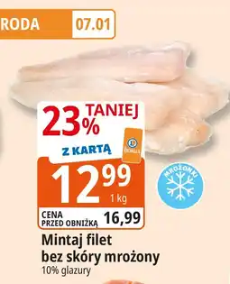 E.Leclerc Mintaj filet bez skóry mrożony oferta