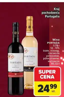 Carrefour Wino półwytrawne Portada Lisboa Medium Dry oferta