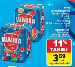 Carrefour Piwo Warka Radler Grapefruit-Pomarańcz 0% oferta