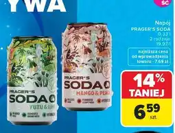 Carrefour Napój soda mango & peach Prager's oferta