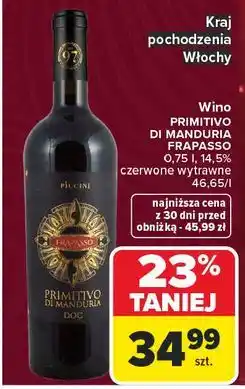 Carrefour Wino Primitivo Di Manduria Frapasso oferta