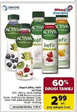 Carrefour Kefir truskawkowy Danone Activia oferta
