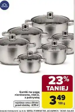 Carrefour Garnki nierdzewne oferta