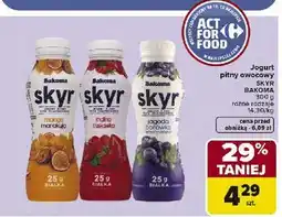 Carrefour Jogurt pitny malina-truskawka Bakoma Skyr oferta