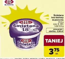 Carrefour Śmietana polska bez laktozy 18 % Mlekovita oferta