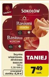 Carrefour Szynka basiuni drobiowa Sokołów oferta