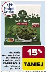 Carrefour Szpinak brykiet mrożony Carrefour oferta