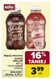 Carrefour Napój mleczny sunny strawberry Mullermilch Shake oferta