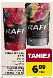 Carrefour Karma dla psa z żołądkami wołowymi borówką i żurawiną Rafi oferta