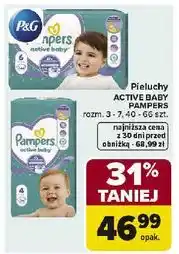 Carrefour Pieluszki dla dzieci maxi 4 Pampers Active Baby oferta