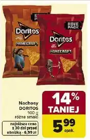 Carrefour Chipsy kukurydziane minecraft movie o smaku hot corn Doritos oferta
