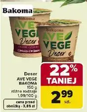 Carrefour Deser na kremie kokosowym kawa Bakoma Ave Vege oferta