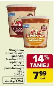 Carrefour Fasolka z tofu wędzonym w sosie pomidorowym Pan Pomidor & Co oferta