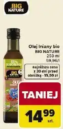 Carrefour Olej lniany bio Big Nature oferta