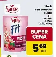 Carrefour Płatki pełnoziarniste truskawka malina wiśnia Sante Fit oferta