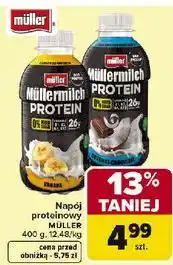 Carrefour Napój mleczny czekoladowo-kokosowy Mullermilch Protein oferta
