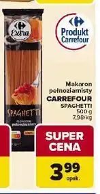 Carrefour Makaron spaghetti pełnoziarnisty Carrefour Extra oferta