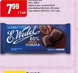 Polomarket E. Wedel czekolada 80% gorzka oferta