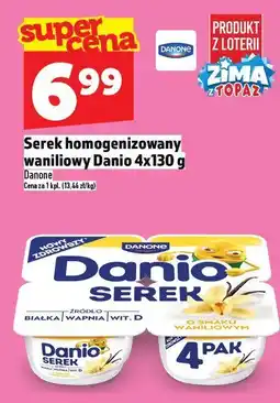 Topaz Serek homogenizowany waniliowy Danio 4x130 g oferta
