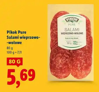 Lidl Salami wieprzowo-wołowe Pikok Pure oferta