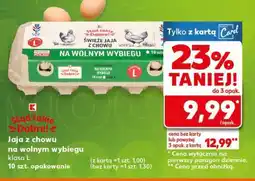 Kaufland Jaja z chowu na wolnym wybiegu klasa L 10 szt. opakowanie oferta
