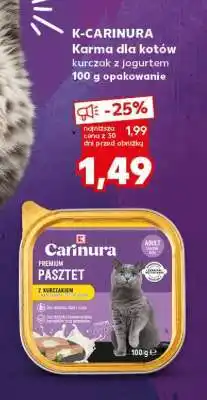 Kaufland K-CARINURA Karma dla kotów kurczak z jogurtem 100 g opakowanie oferta