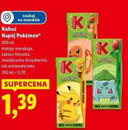 Lidl Kubuś Napój Pokémon oferta