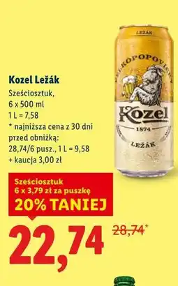 Lidl Piwo Kozel Ležák oferta