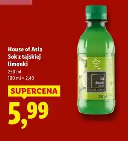 Lidl House of Asia Sok z tajskiej limonki oferta