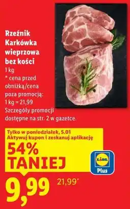Lidl Rzeźnik Karkówka wieprzowa bez kości oferta