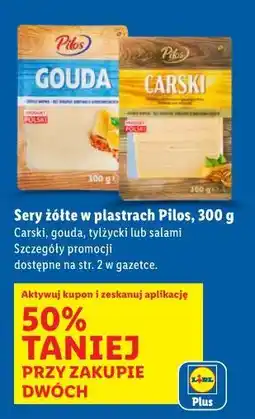 Lidl Sery żółte w plastrach Pilos oferta