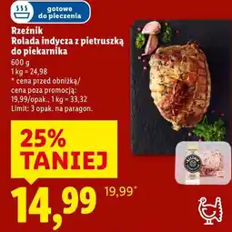 Lidl Rzeźnik Rolada indycza z pietruszką do piekarnika oferta
