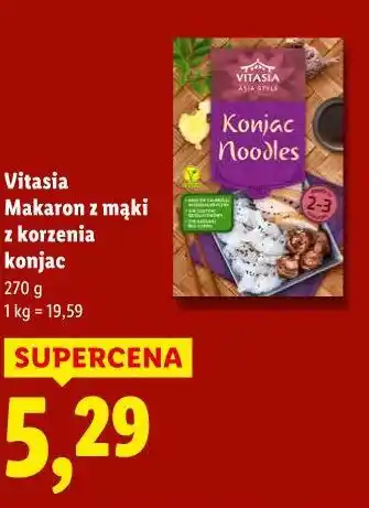 Lidl Vitasia Makaron z mąki z korzenia konjac oferta