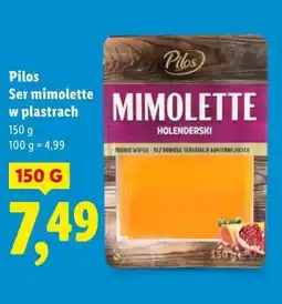 Lidl Pilos Ser mimolette w plastrach oferta