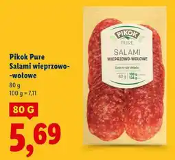 Lidl Pikok Pure Salami wieprzowo-wołowe oferta