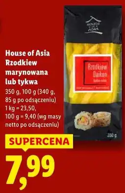 Lidl House of Asia Rzodkiew marynowana lub tykwa oferta